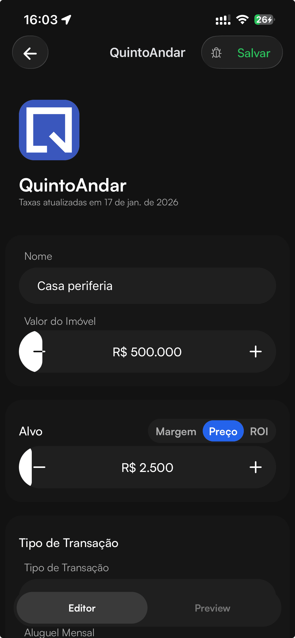 Calculaço - Rent Calculator